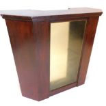 A mahogany bar with a single frosted glass panel, 97cm W.