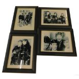 A set of four monochrome photographs of the Beatles, sold with a certificate stating by repute,