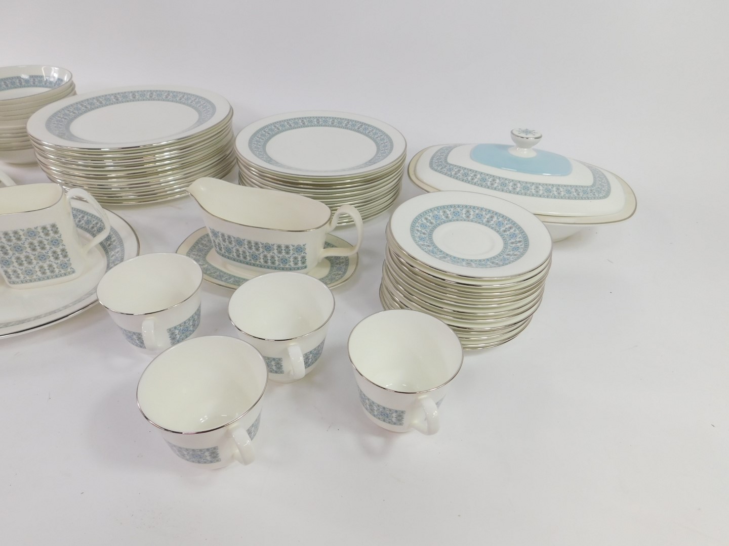 A Royal Doulton porcelain part dinner and tea service decorated in the Counterpoint pattern, - Image 2 of 5