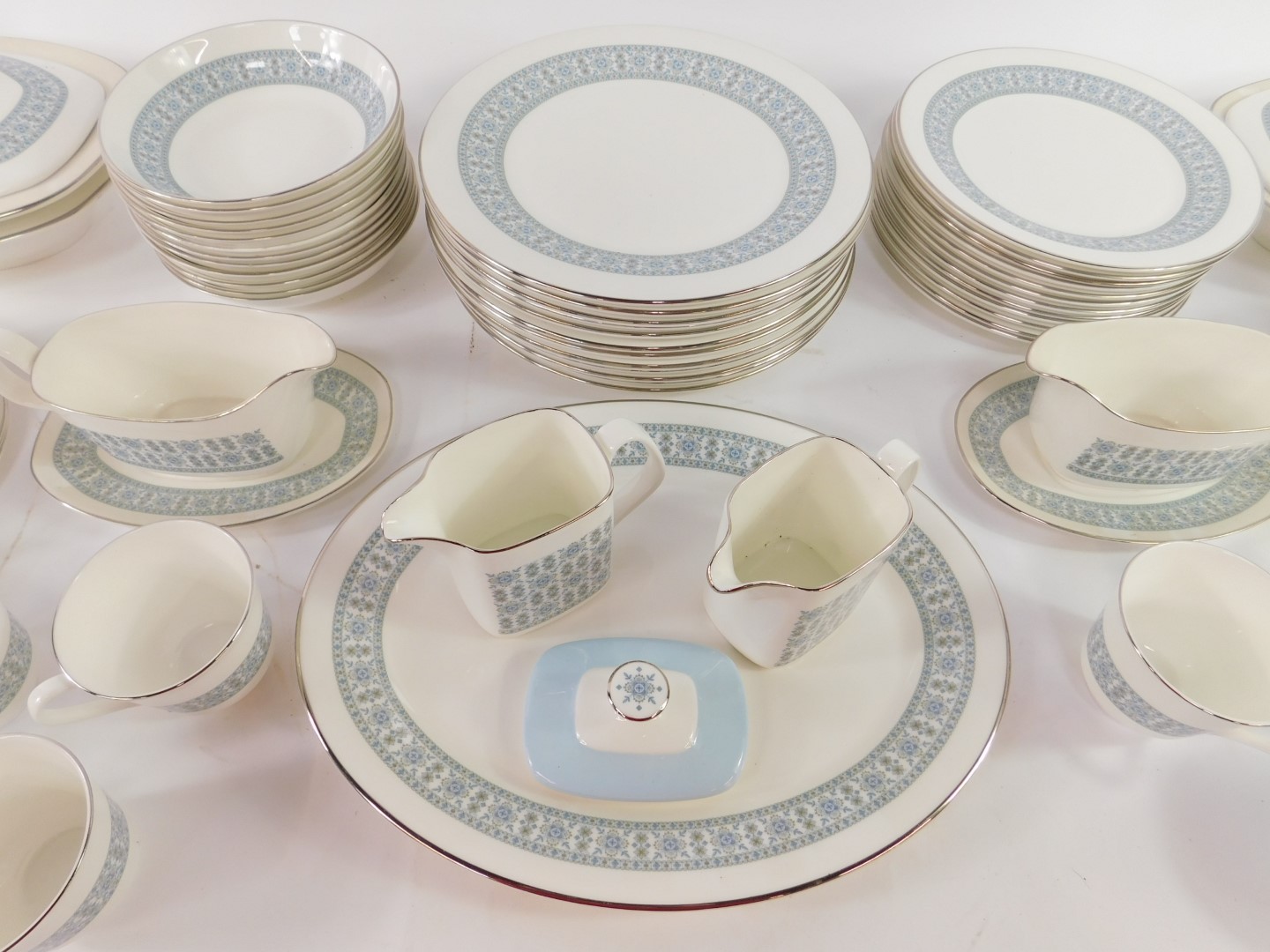 A Royal Doulton porcelain part dinner and tea service decorated in the Counterpoint pattern, - Image 3 of 5