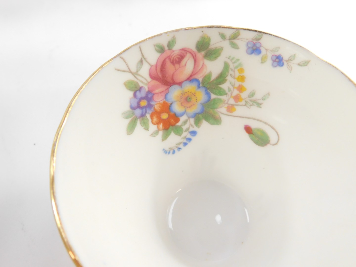 An early 20thC Aynsley porcelain part tea service, decorated with floral sprays against an eau de - Image 4 of 4