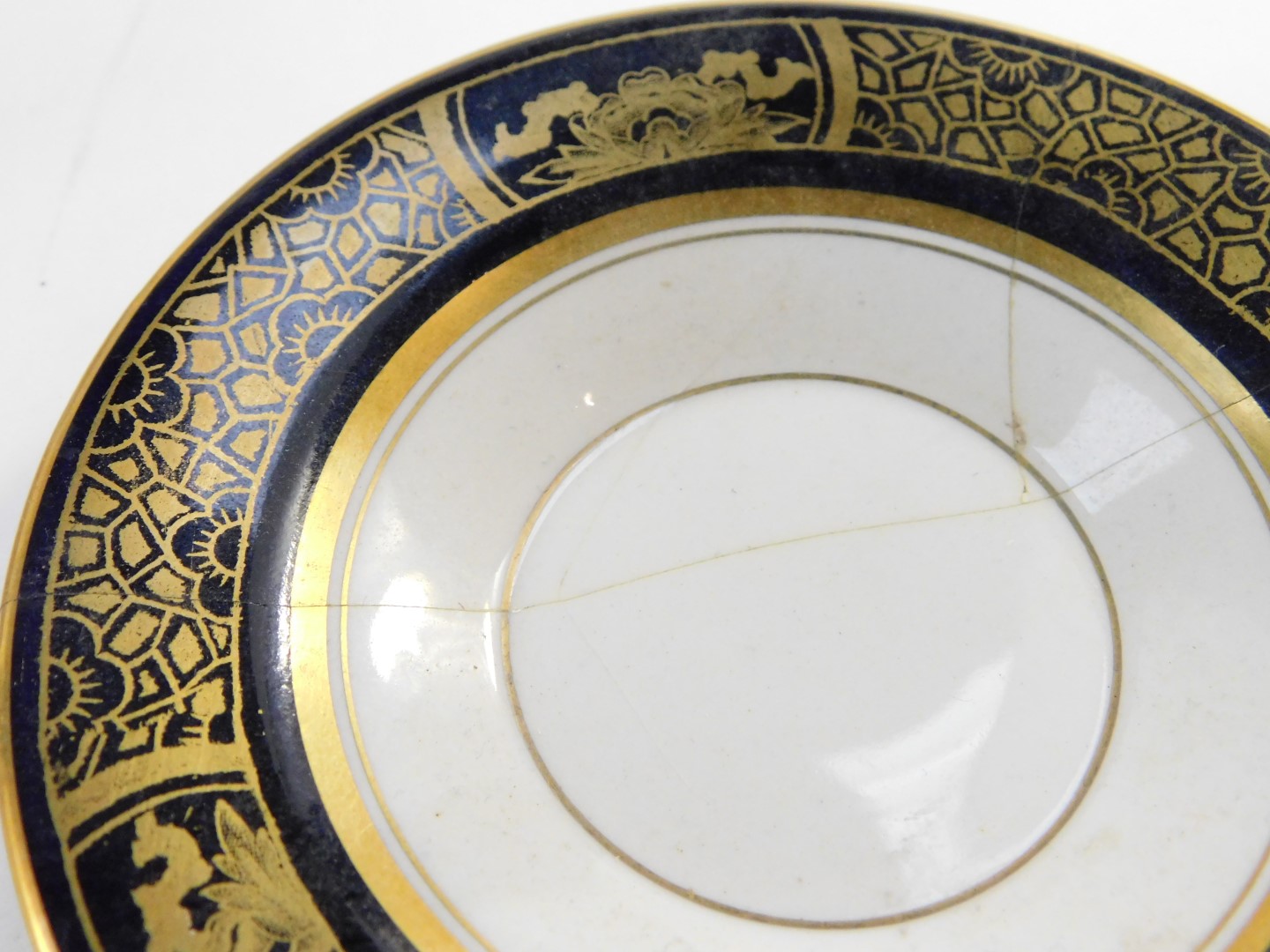 A Soho Pottery Solian ware part coffee service, decorated in cobalt blue and gilt with waterlilies - Image 3 of 3