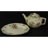 Two Royal Doulton Old Leeds Sprays pattern early 20thC pieces, to include a teapot and cover and a