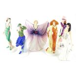 A collection of Royal Doulton figurines, Juliet, Theresa, Eve, Phillips, Gabriella and Isadora. (6)