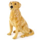 A large Beswick model of a seated golden Labrador, No.2314, 33cm H.