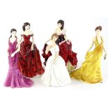 A collection of figurines, to include Royal Doulton Jennifer, Deborah, Patricia, Natalie and