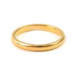 A 22ct gold wedding band, size L, 3.4g.