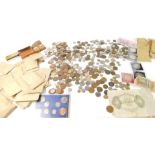 Great Britain and World coinage and bank notes, some commemorative coins, and sundries. (qty)