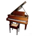 A Bechstein 6ft 6" model grand piano c1904, mahogany cased, on square tapering legs, on brass