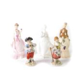 Three Royal Worcester porcelain figures, comprising Fragrance, Sunday Morning, and Summertime,