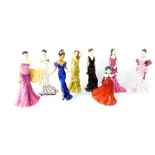 Seven Royal Doulton Pretty Ladies figures, comprising Isabella HN4921, Lucy HN4918, Natalie