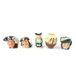 Three Royal Doulton character jugs, comprising Long John Silver D6386, Toby Philpots and Capt