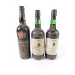 Two bottles of Churchill Graham late bottled vintage port 1990, bottled in 1996 for Simpkin &