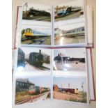 Steam locomotive and other railway related photographs, contained in albums, together with