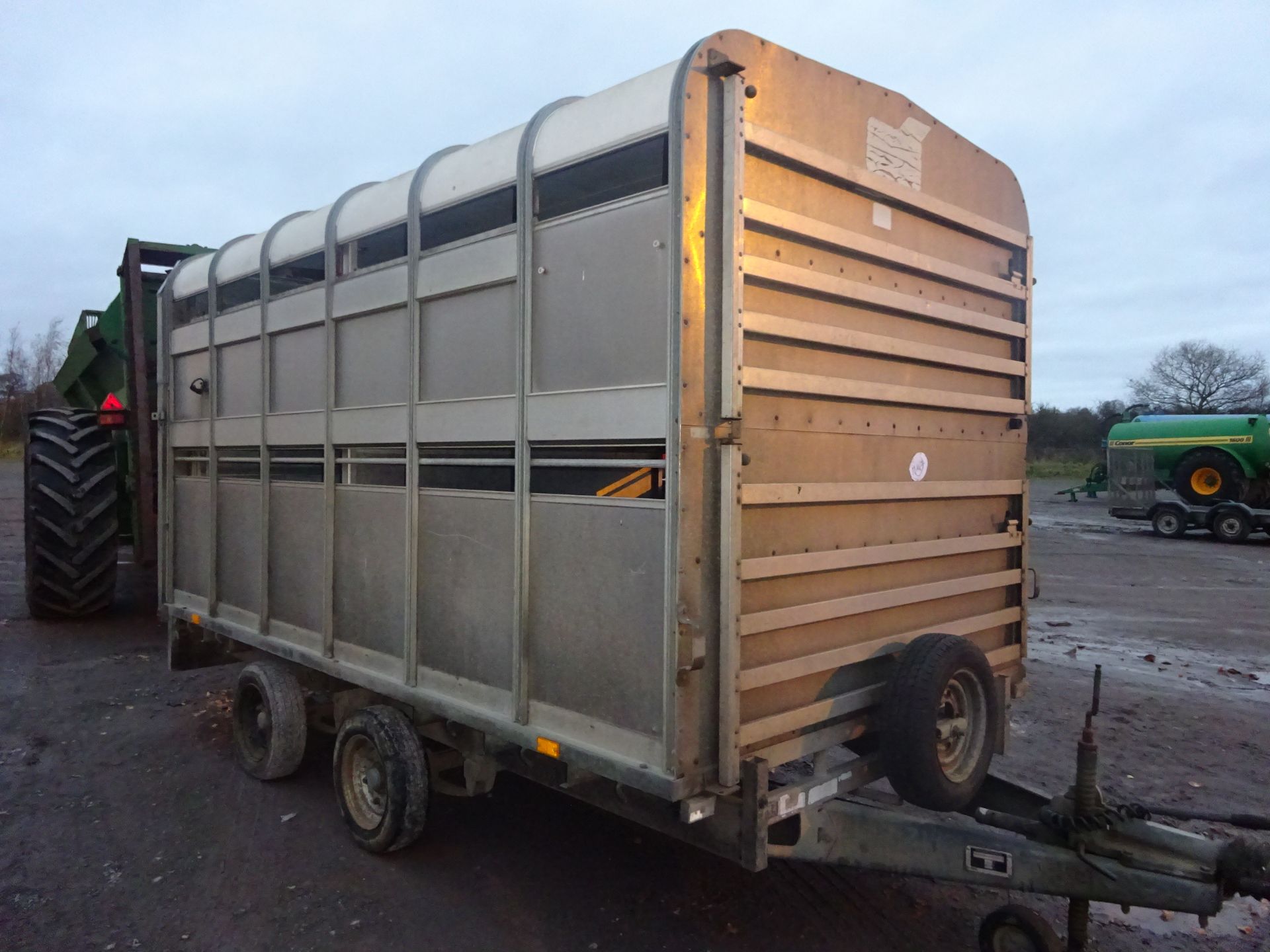 IFOR WILLIAMS 12FT STOCK TRAILER TWIN AXLE SHEEP DECKS CATTLE AND SHEEP GATES BREAKS AND LIGHTS