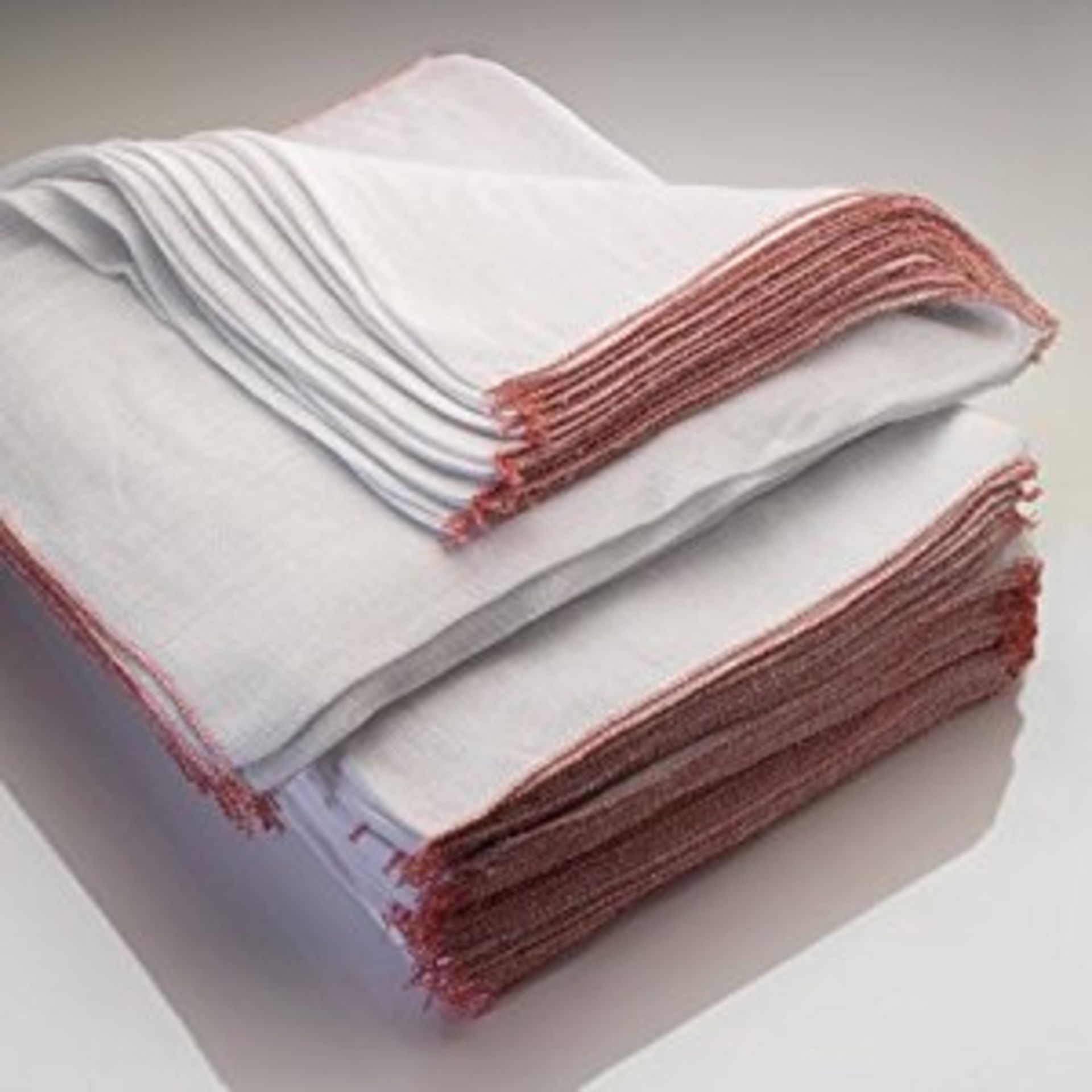V Brand New Eighty white Cotton Dishcloths (Packs of 8 x 10)