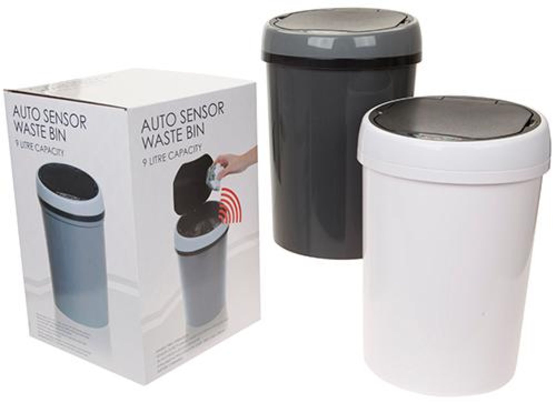 V Brand New 9 Litre Auto Sensor Auto Opening Refuse Bin