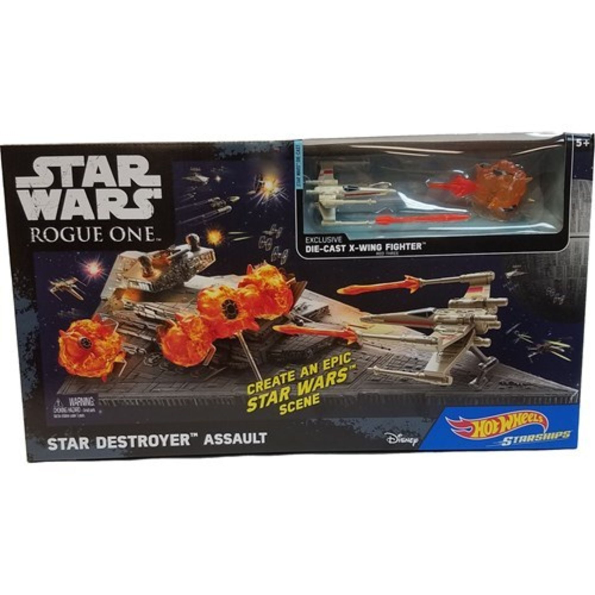 V Brand New Hot Wheels Star Wars Rogue One Star Destroyer Assault - 20 Pieces Included - Includes