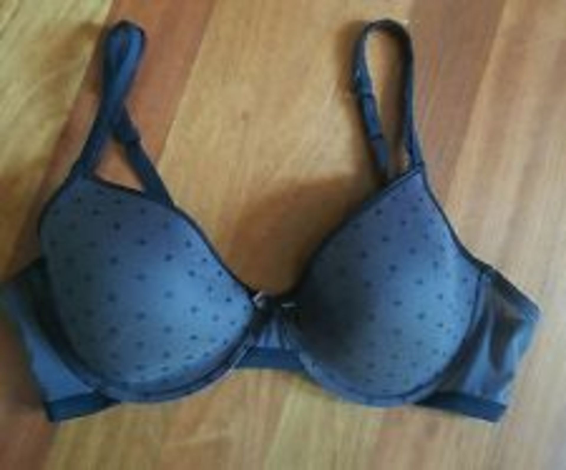 V Brand New A Lot Of Two Black/Grey DKNY Polka Dot Demi Bra Size 36C ISP $14.99 Each (Ebay) Bra Is