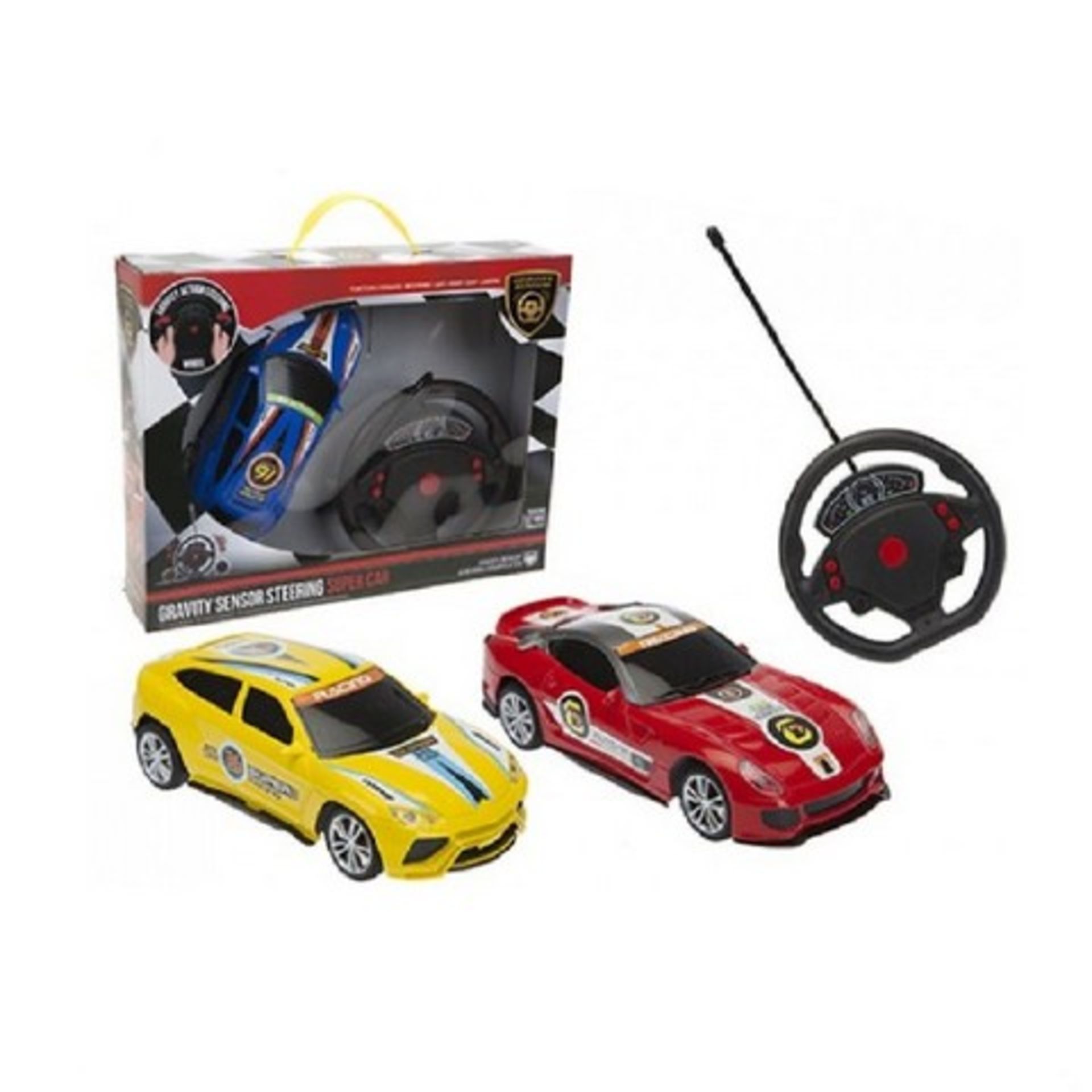 V Brand New Remote Control Gravity Sensor Steering Sports Car With Lights and Steering Wheel -