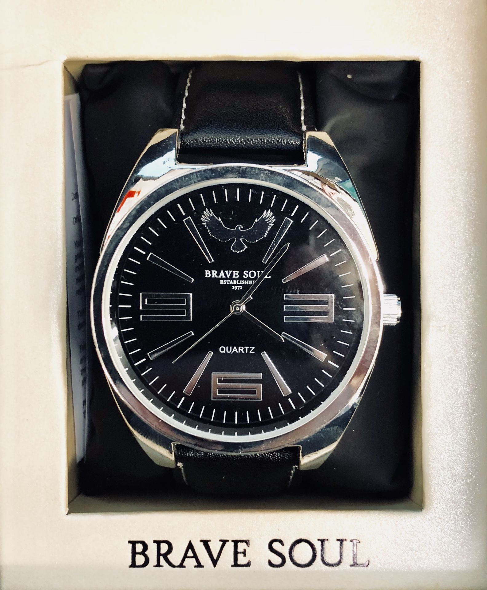 V Brand New Gents Brave Soul Black Strap Watch with WM Case - Image 2 of 2