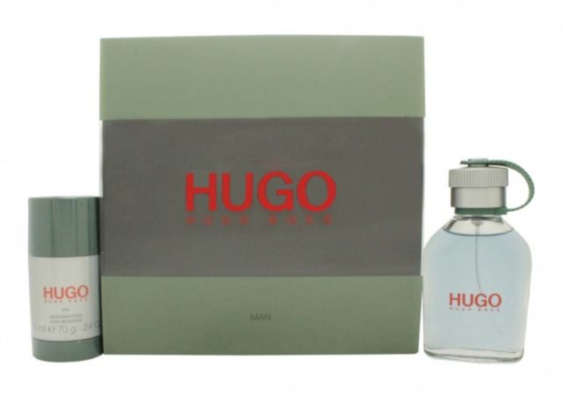 V Brand New Gents Hugo Boss Man Gift Set - 75ml Eau De Toilette Spray And Deodorant Stick