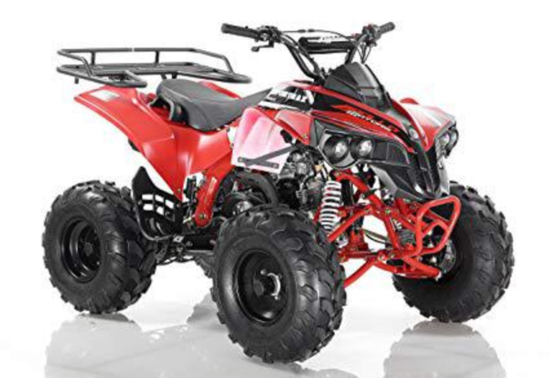 V Brand New 125cc Mega Quad Bike Off Road Sports Quad With Fat Boi 8" Tyres - Electric Start -