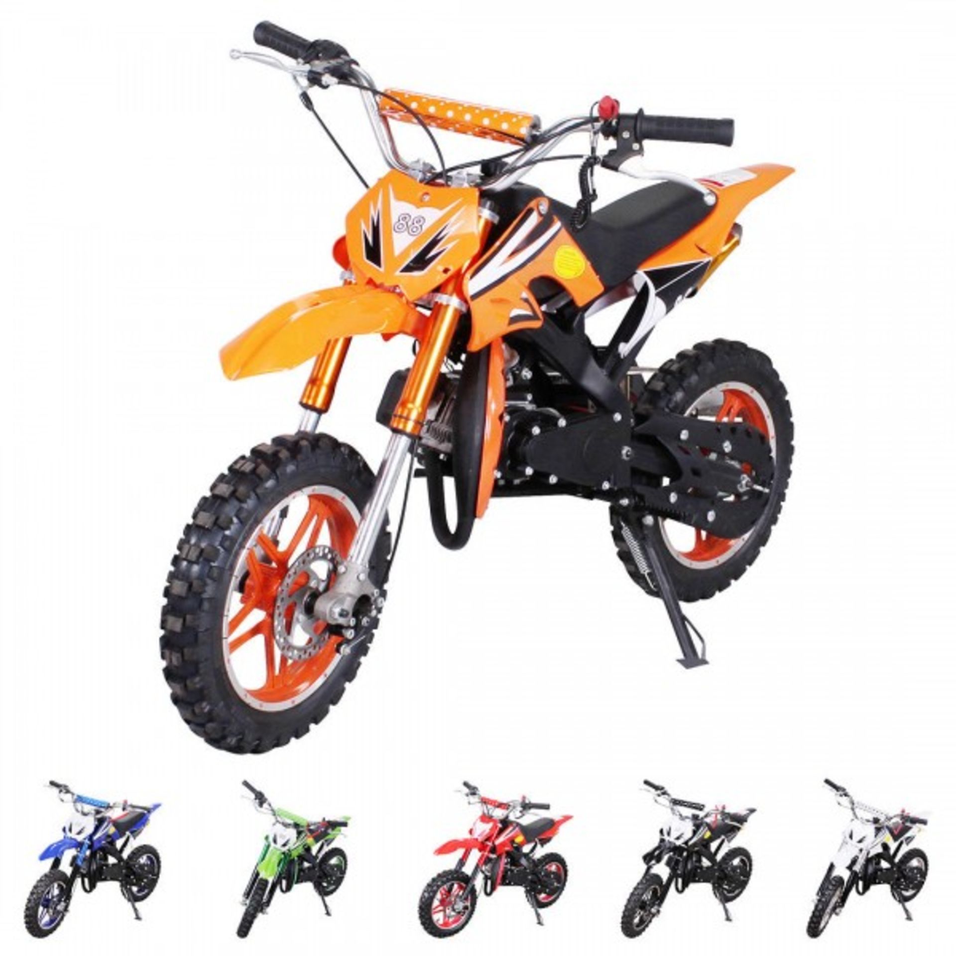 V Brand New 50cc Delta Mini Bike - Colour May Vary - Two Stroke - Single Cylinder - Image 3 of 8