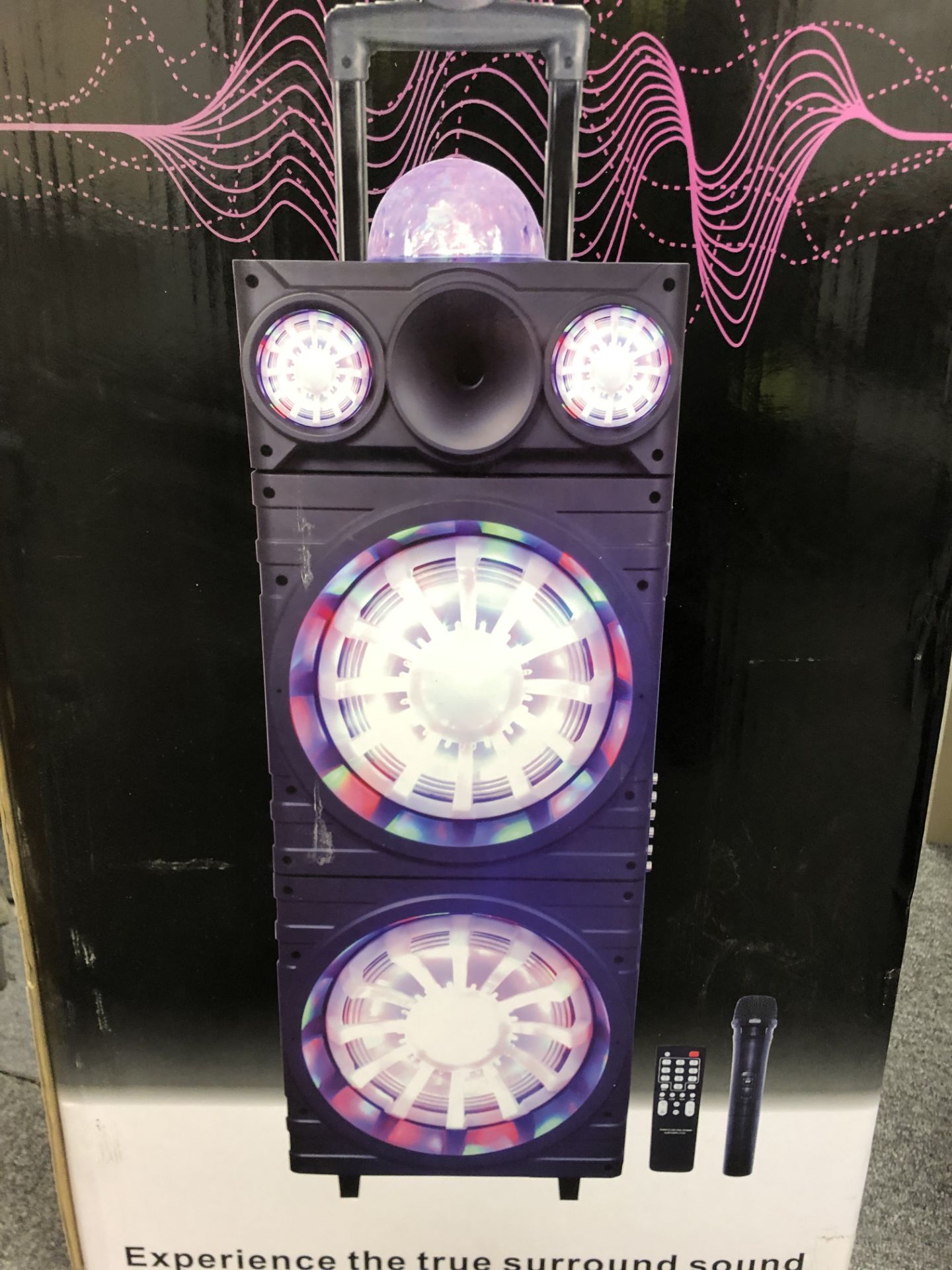 V Brand New Huge 102cm Best Sound Portable Multimedia Blutooth Speaker & Entertainment System Inc - Image 2 of 2