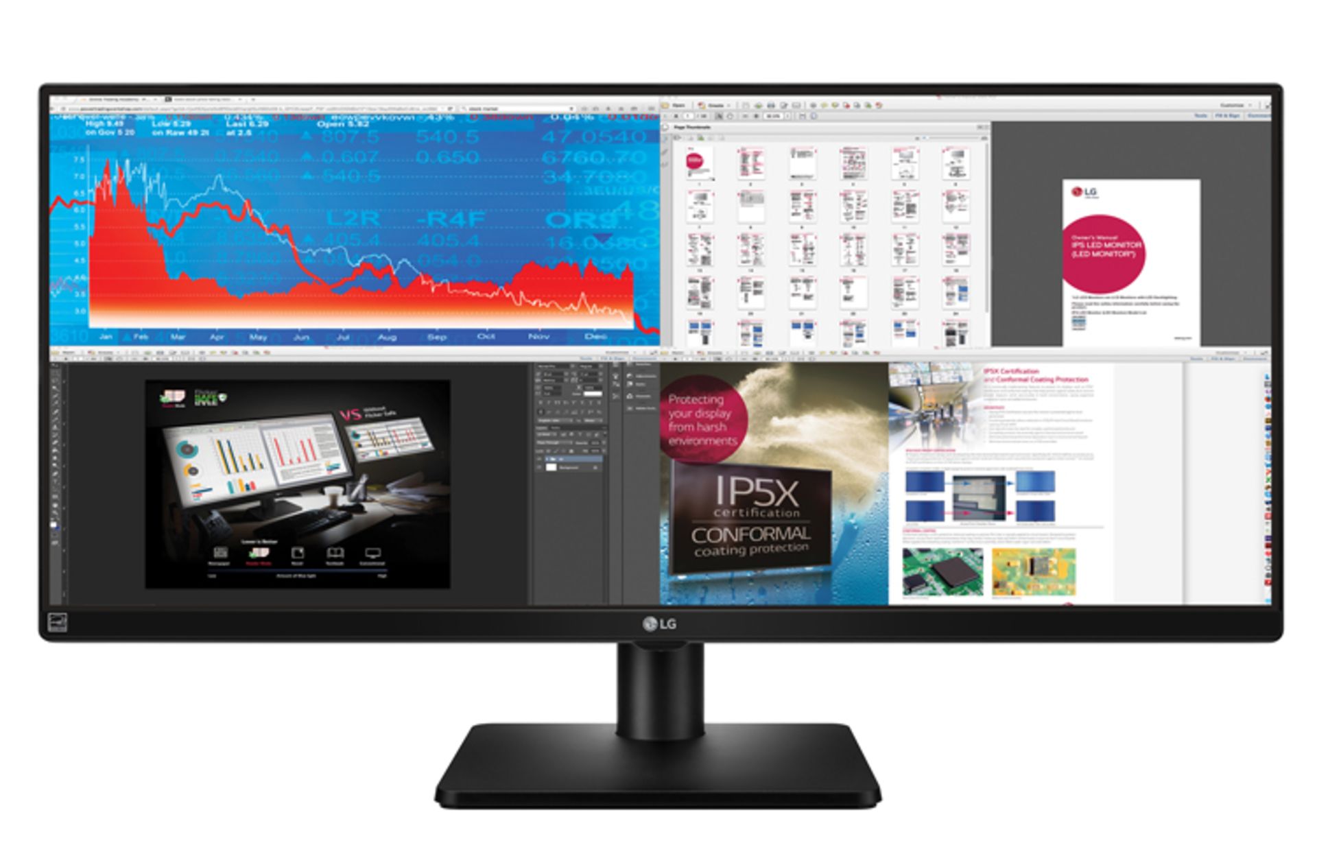 V Grade A LG 34 Inch ULTRA WIDE FULL HD IPS LED MONITOR - 2560 X 1080P - HDMI X 2, DISPLAY PORT