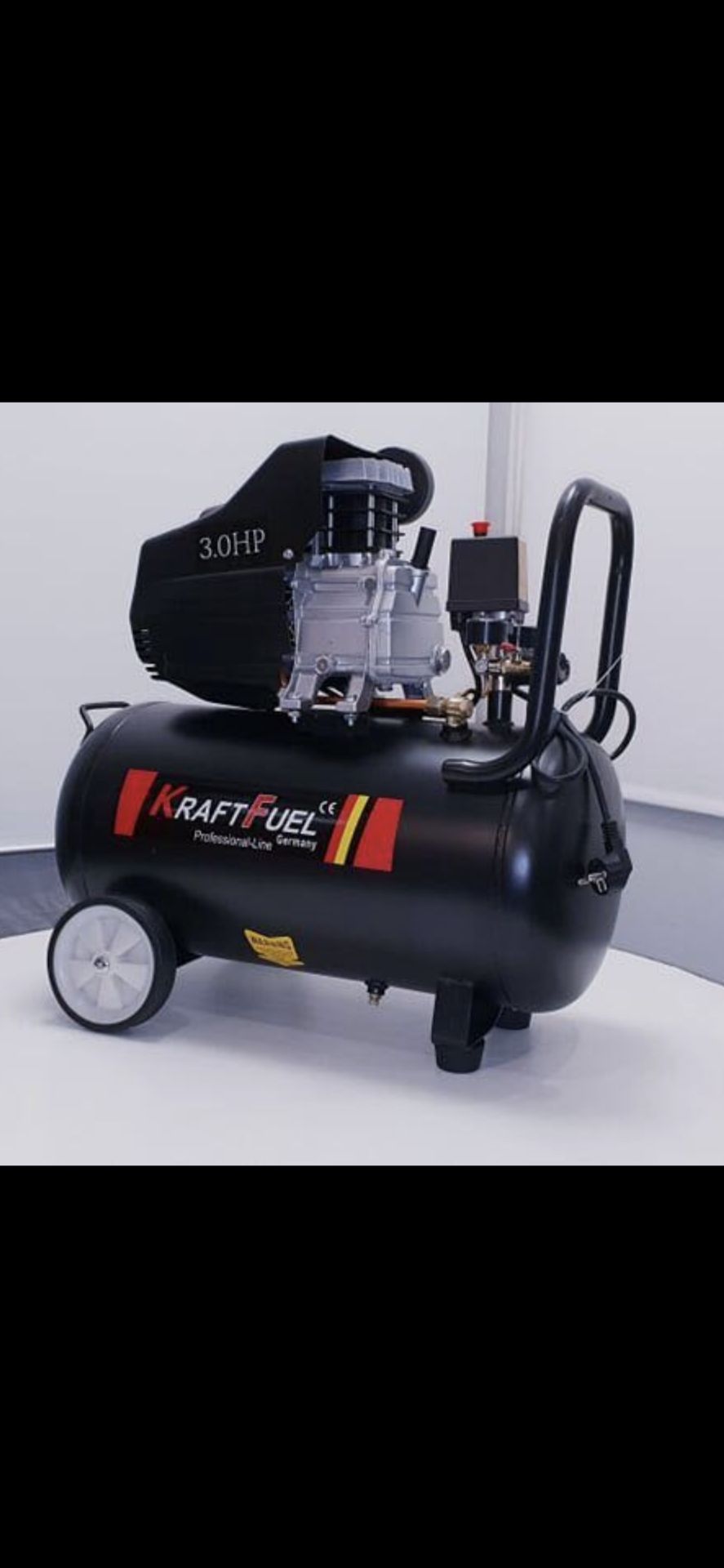 V Brand New KraftFuel Germany 50L Air Compressor 3.0HP On Wheels