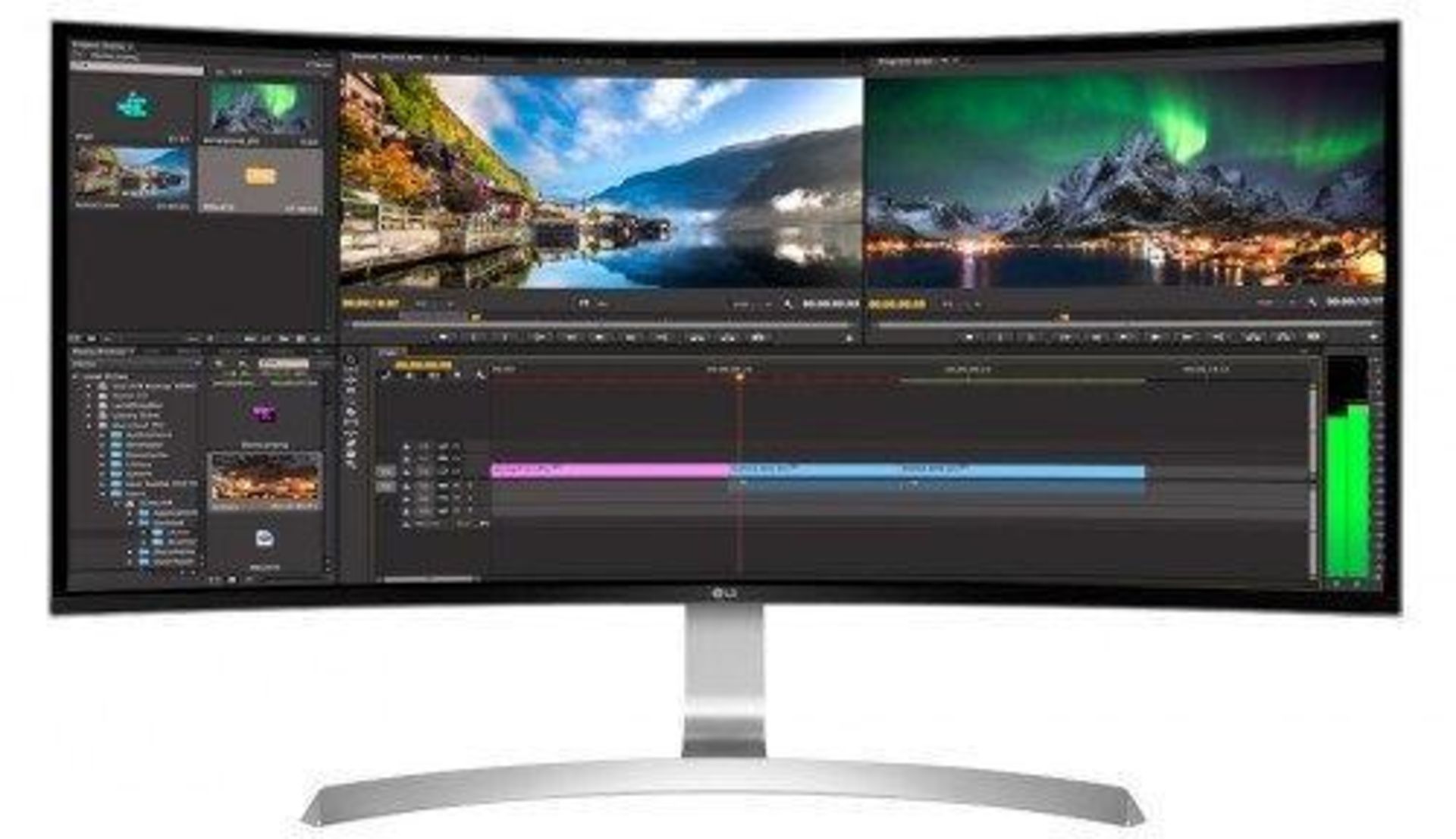 V Grade A LG 34 inch CURVED ULTRA WIDE WQHD IPS LED MONITOR - 3440 X 1440P - HDMI X 2, DISPLAY PORT,