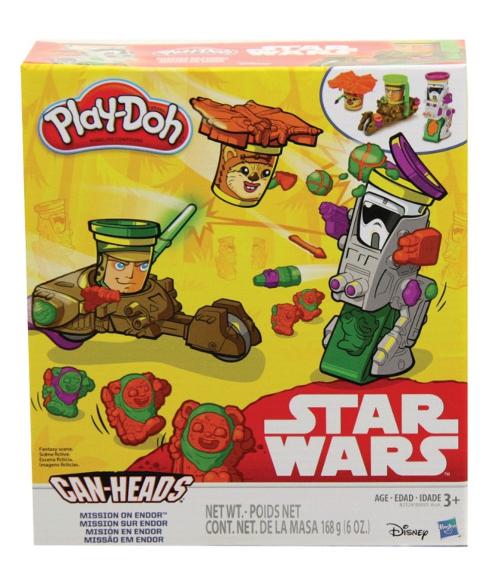 V Brand New Play-Doh Can Heads Star Wars Mission On Endor
