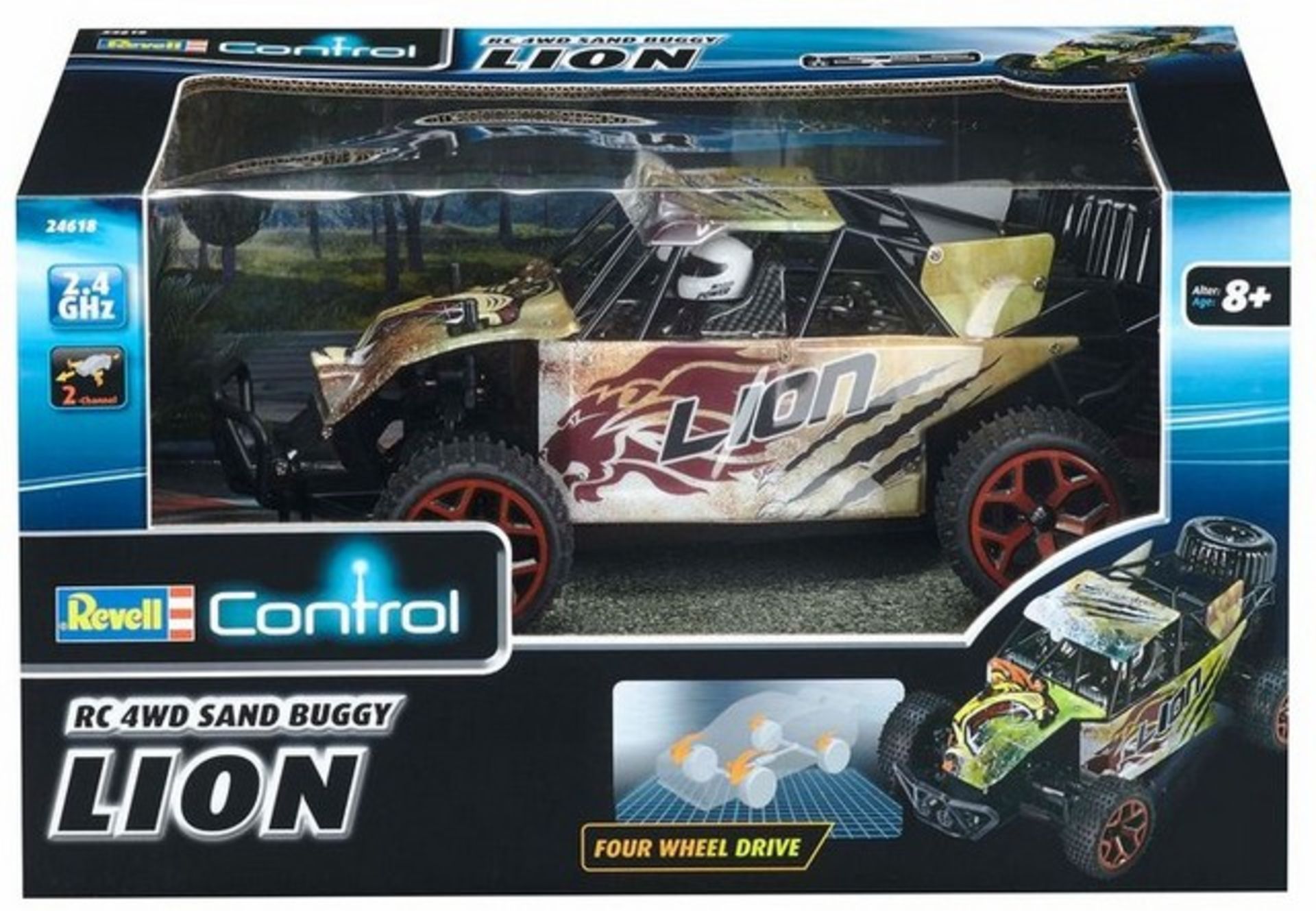 V Brand New Revell R/C 4 Wheel Drive Sand Buggy Lion Up To 15 kph 2.4GHz 2 Channel Remote Control - Image 2 of 2