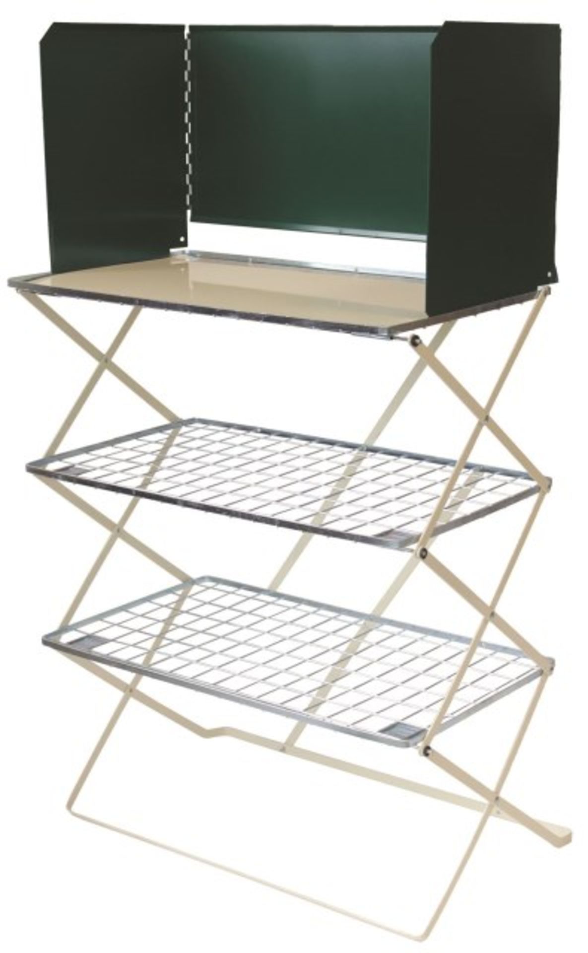 V Brand New 3 Tier Concertina Workstation With Carrybag And Detatchable Wind Shield RRP39.99