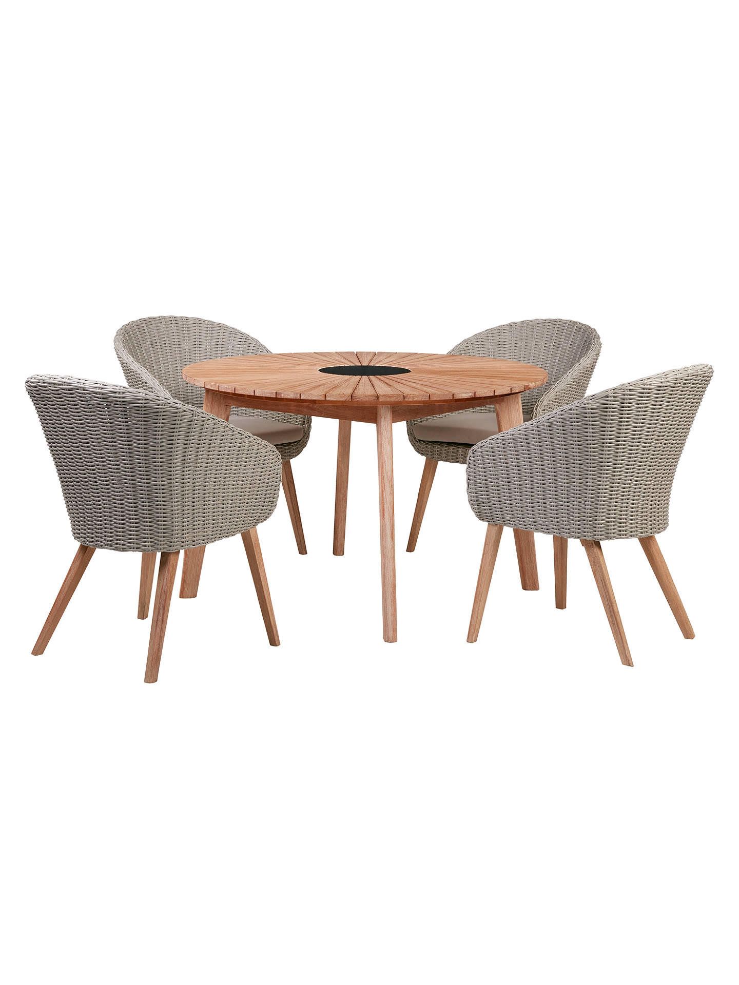 V Brand New To John Lewis Sol Four Seater Round Garden Table & Chairs ISP £999 (John Lewis) Stock