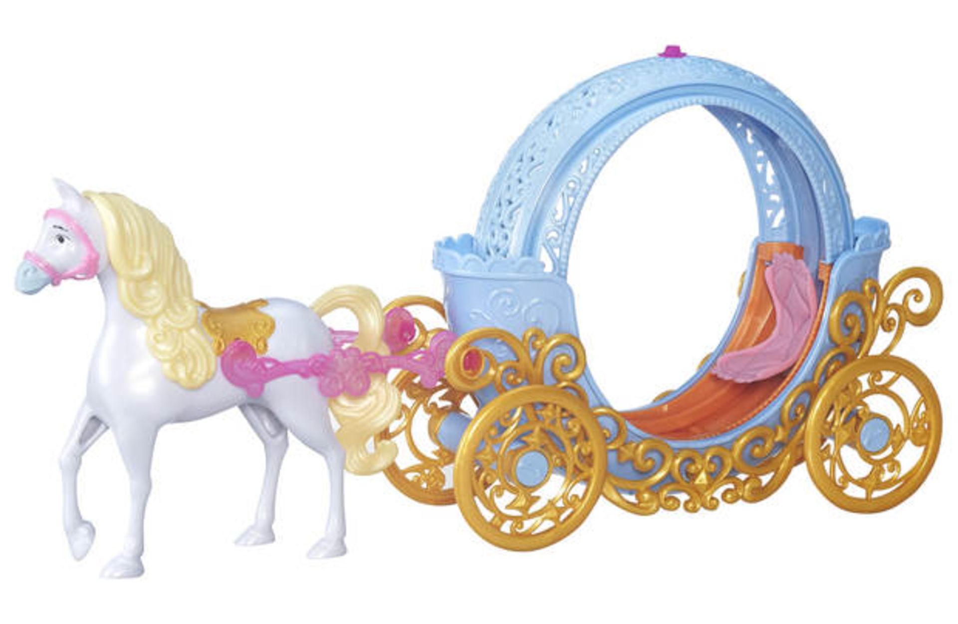 V Brand New Disney Princess Cindrellas Magical Transforming Carriage - Comes With Horse &