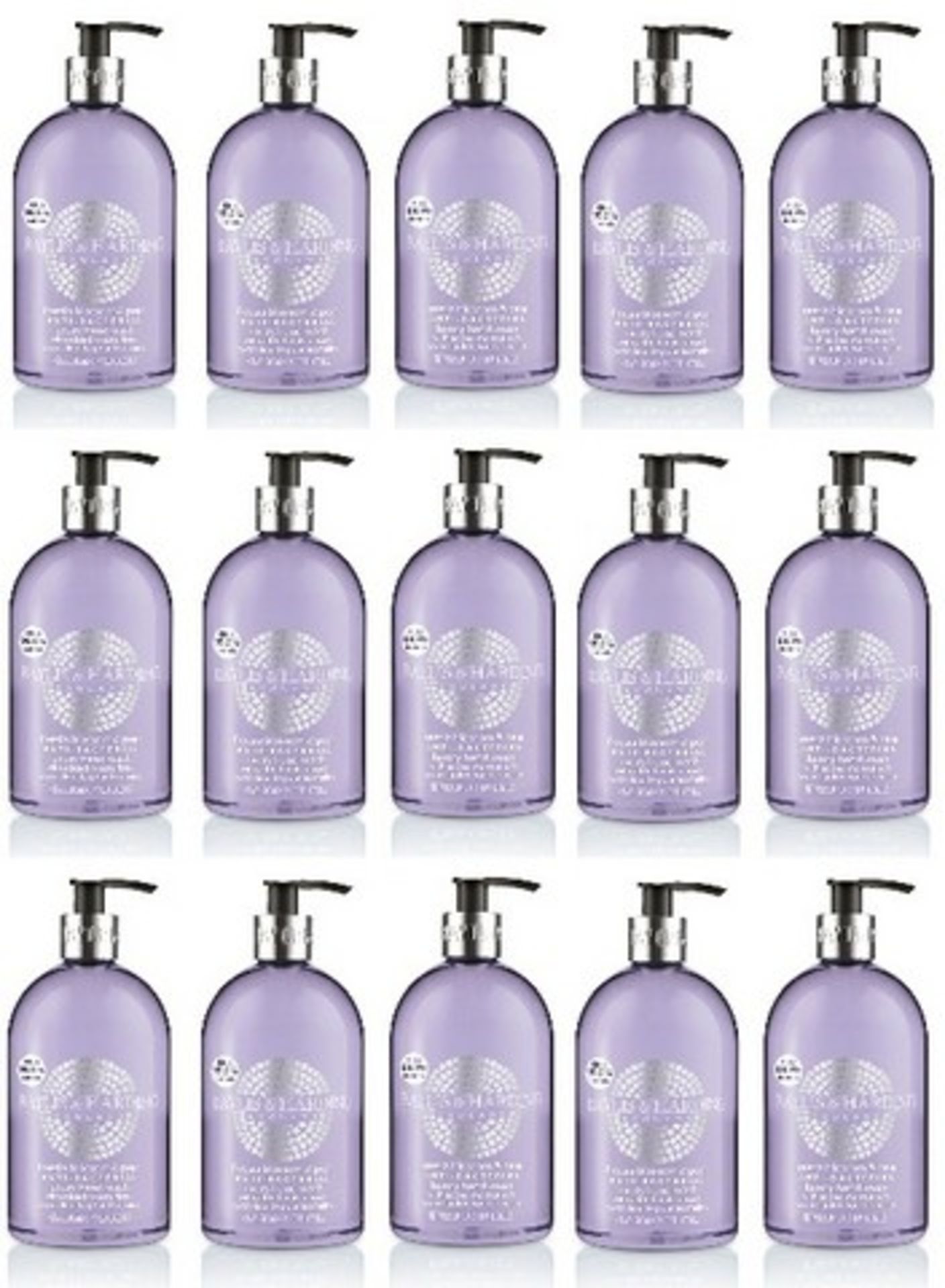 V Brand New 15 x 500 ml Hand Pump Bottles Baylis & Harding Freesia Blossom & Pear Anti-Bacterial