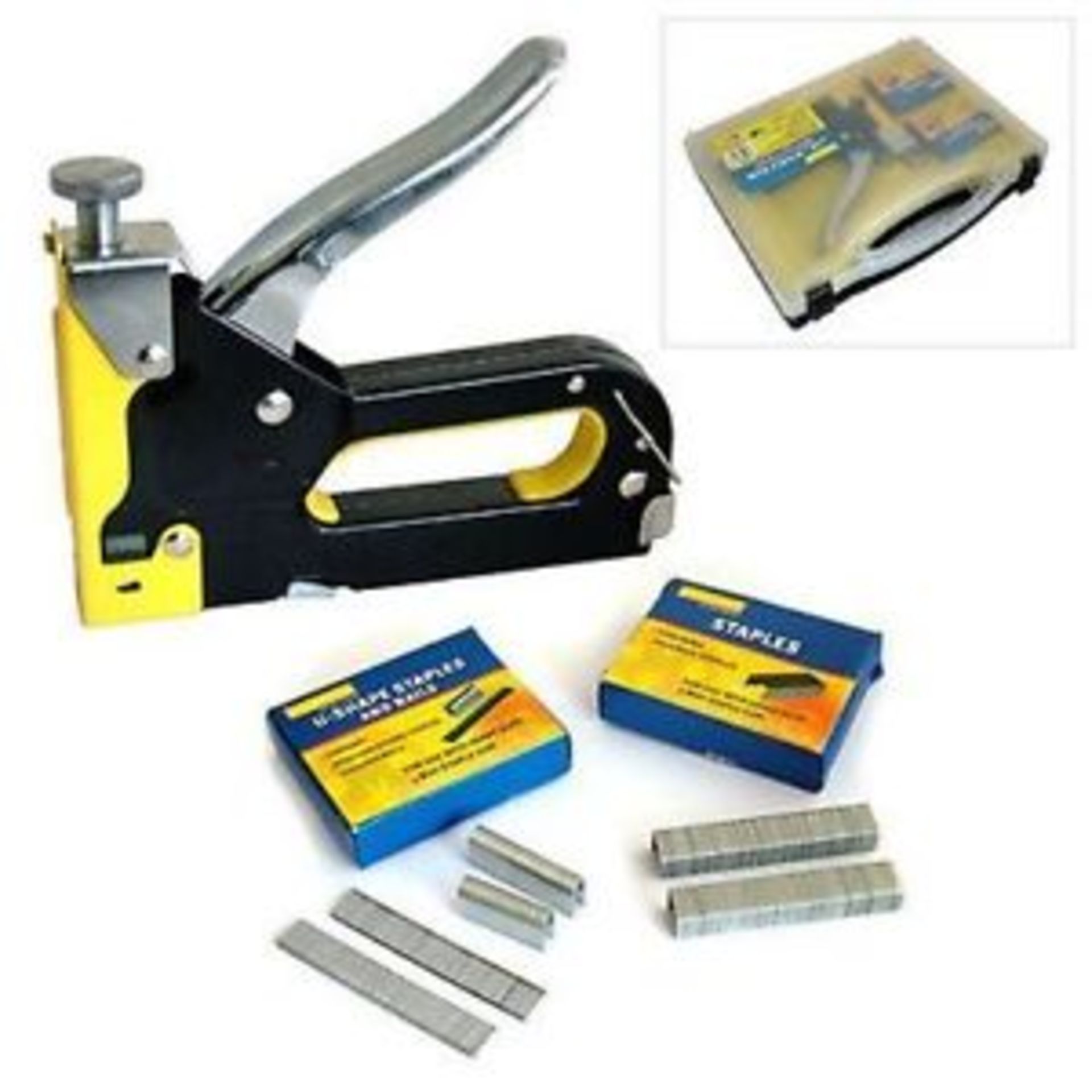 V Brand New Three In One Staple Gun With 200 Staples-200 U Staples-200 Nails