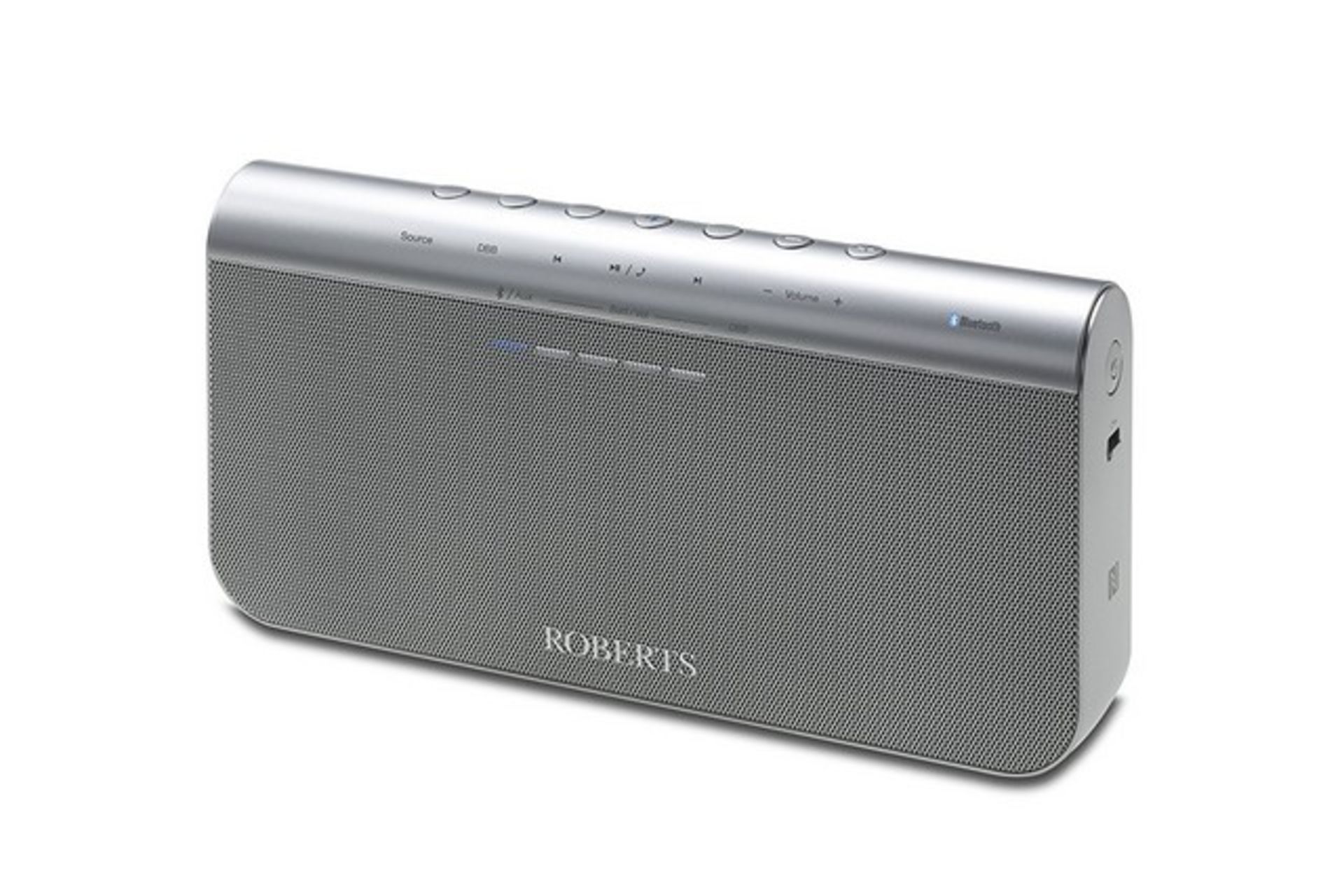 V Brand New Roberts BluPad Radio Portable Speaker With Built In Rechargable Battery And Leather