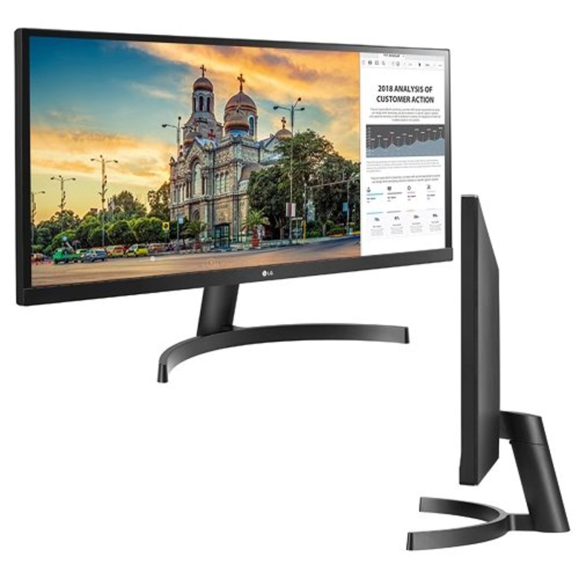 V Grade A LG 29 Inch ULTRA WIDE FULL HD IPS LED MONITOR - HDMI X 2 - Model Number 29WK500-P