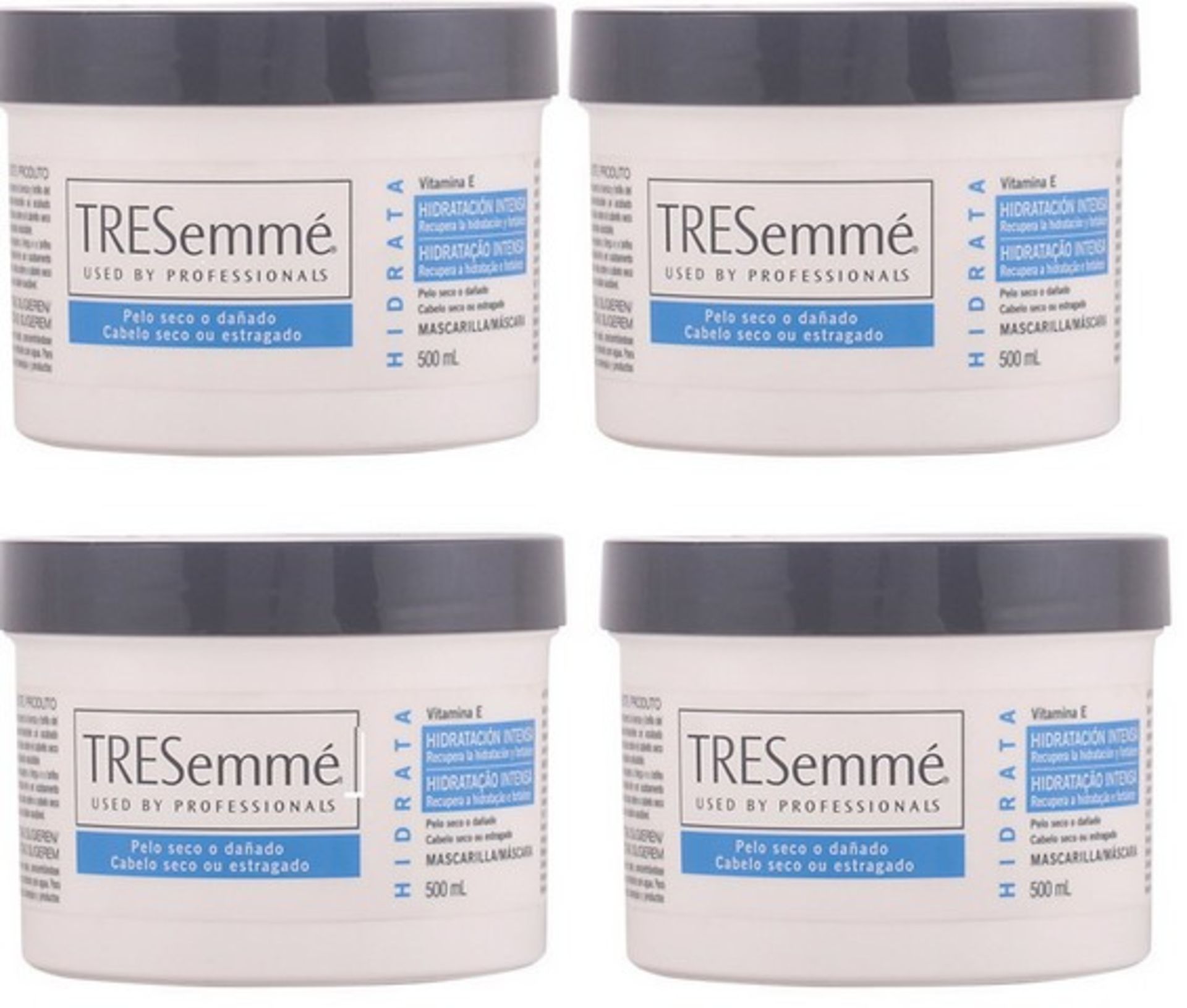 V Brand New A Lot Of Four 500ml Tubs TRESemme Professional Conditions Dry-Damaged Or Chemically