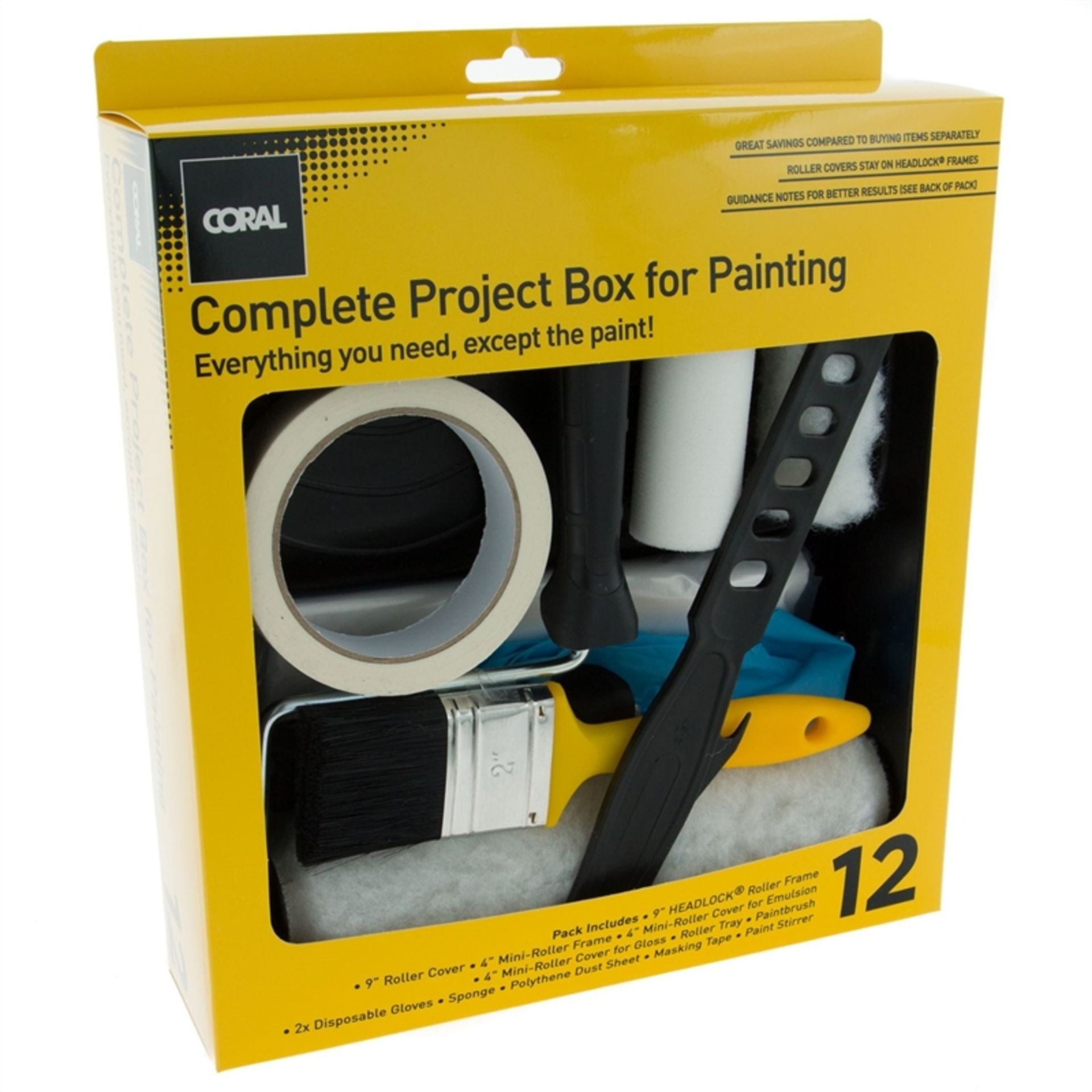 V Brand New 12pc Complete Project Box For Painting