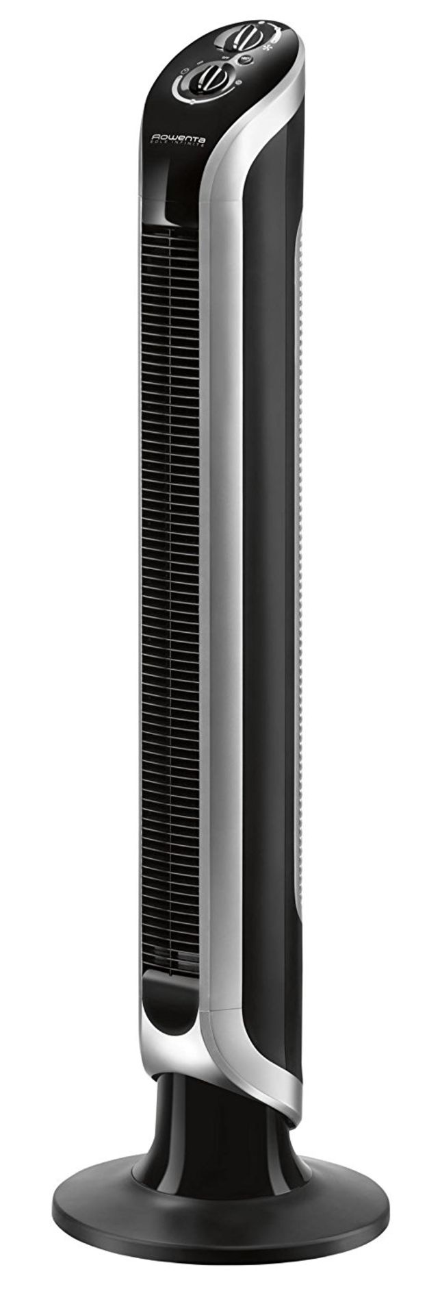 V Brand New Rowenta Eole Infinite Slim Tower Fan Unit - 180 Degrees Oscillation - Timer Function -