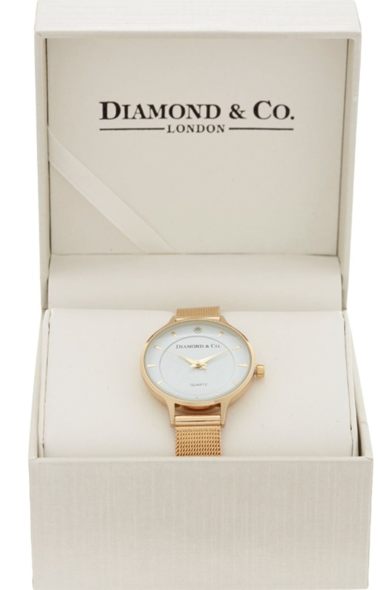 V Brand New Diamond & Co London Ladies Bracelet Watch - Silver