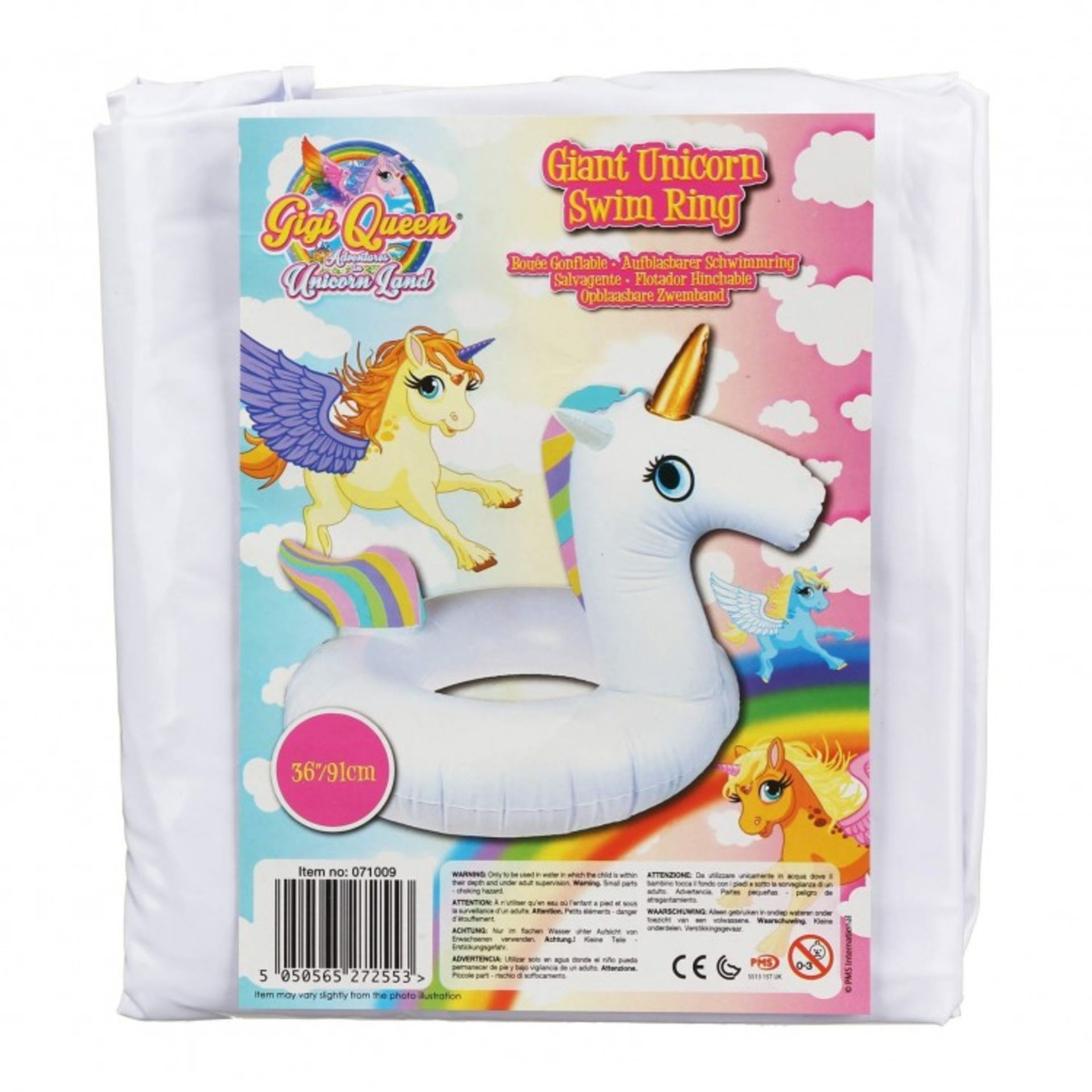 V Brand New Gigi Queen 91cm Giant Unicorn Swim Ring ISP £9.99 (campus Gifts)