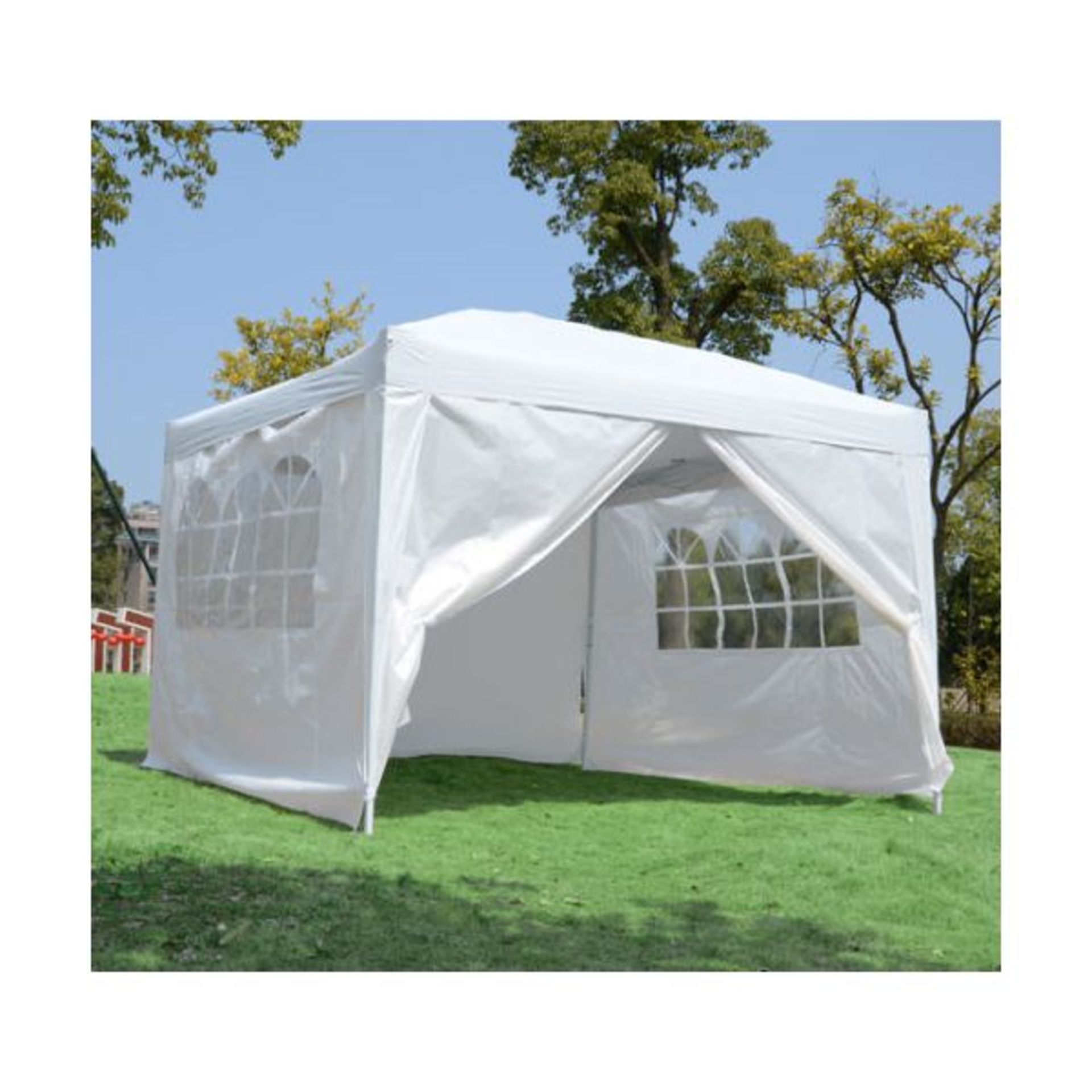 V Brand New DG Pop Up Gazebo With Side Panels 3m x 3m ISP £119.99 (Gala Tent)