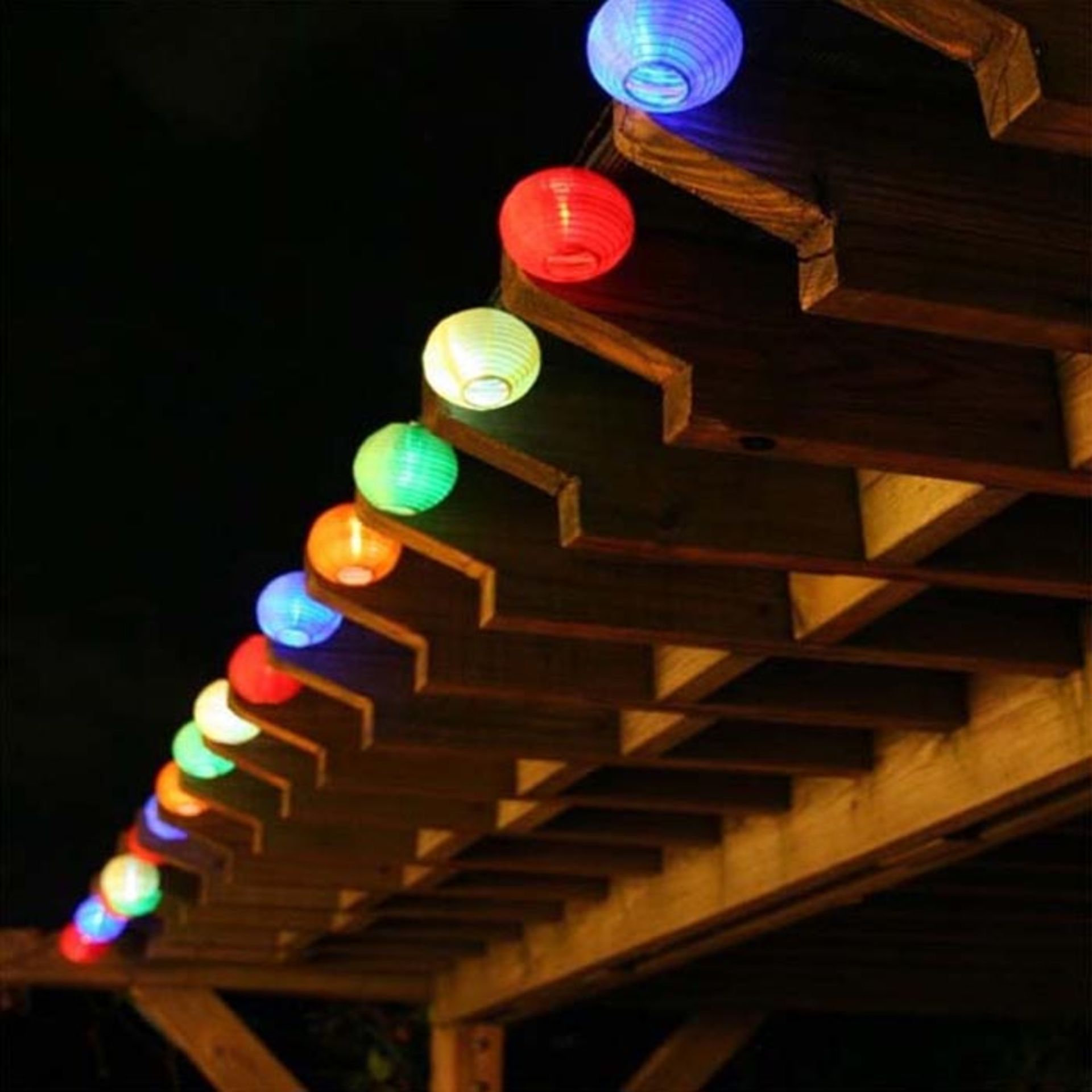 V Brand New Set Of 10 Oriental Solar Hanging Lanterns - ISP £19.83 (Ebay) - Image 2 of 2