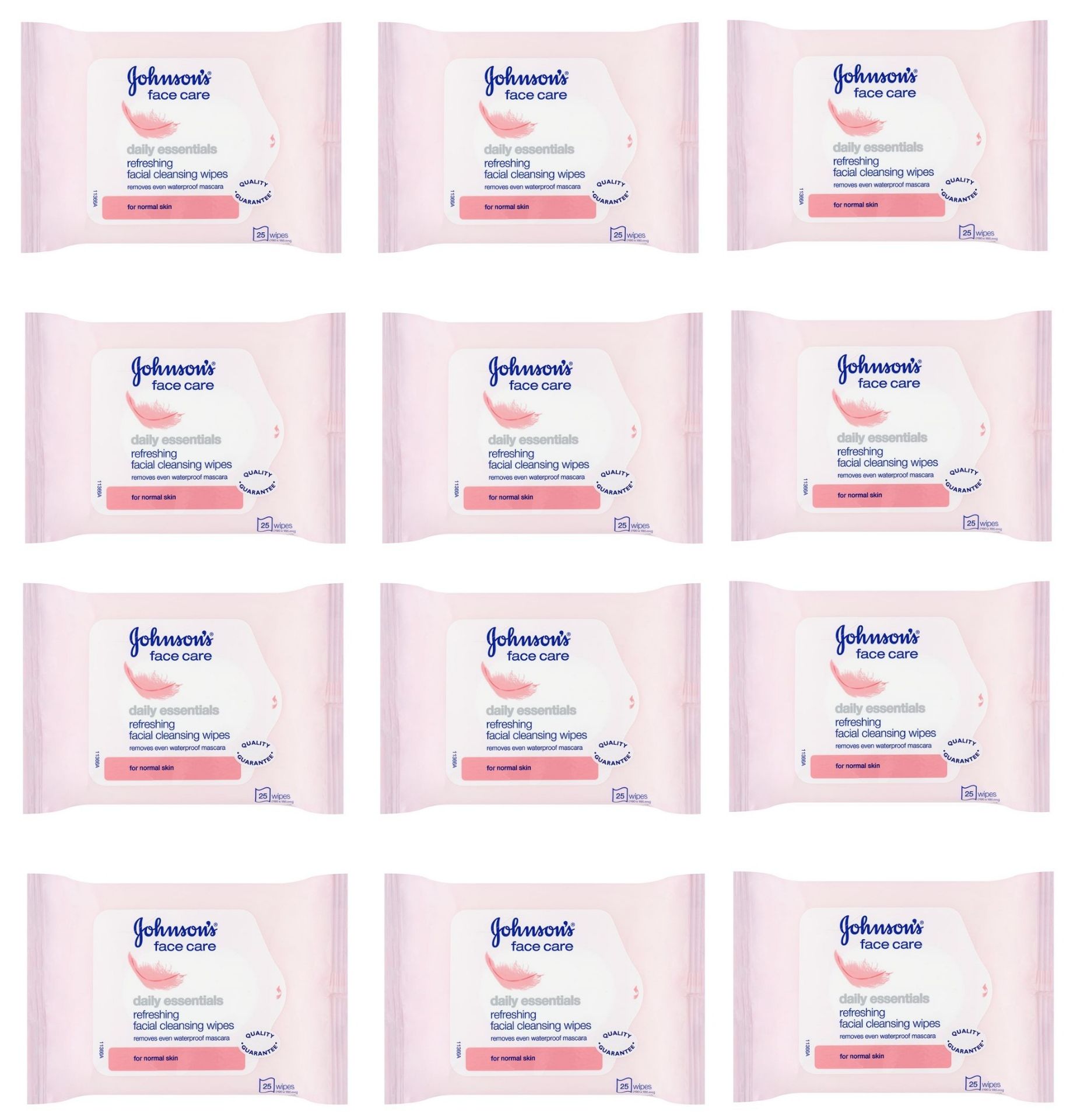 V Brand New Twelve Packs Of Johnsons Face Care Daily Essentials Cleansing Wipes ISP £33.36 (