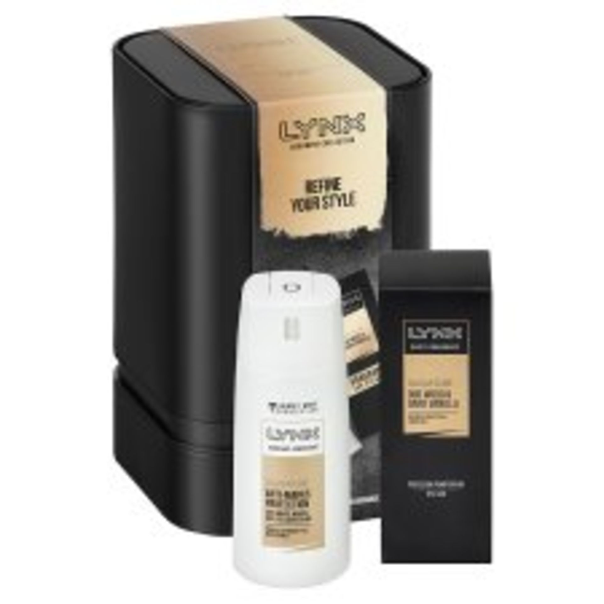 V Brand New Lynx Signature 2pc Tin Gift Set Inc 100ml Oud Wood Dark Vanilla Daily Fragrance &